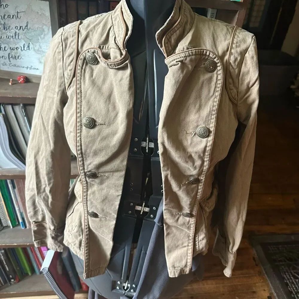 Ana tan military minimalist PM minimalist classic jacket